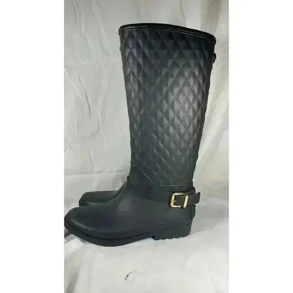 Guess Los Angeles Lulue Mid Calf Quilted Black Rain Boot Womens Size 7 - Picture 13 of 16